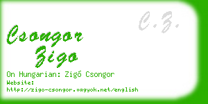 csongor zigo business card